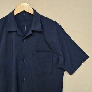 Lululemon Athletica Airing Easy Short Sleeve Camp Collar Button Down L